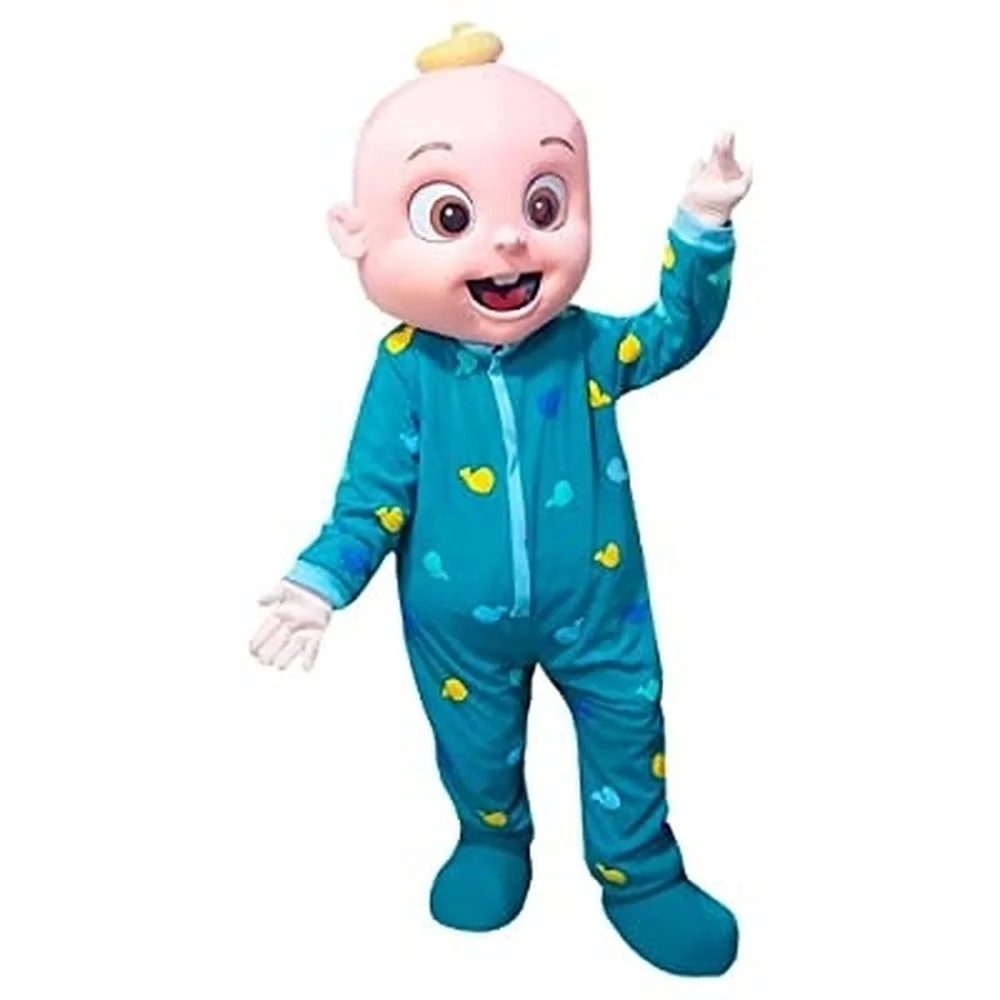 Baby JJ Cocomelon Boy Mascot Costume Adult Cartoon Character Outfit Attractive Suit Plan Carnival Birthday Gift for Party Events