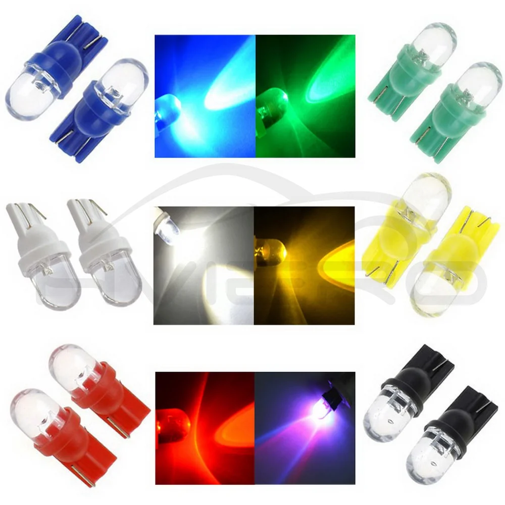 Белый красные синие зеленый RGB T10 W5W 168 194 501 автомобильный клиновидный номерного