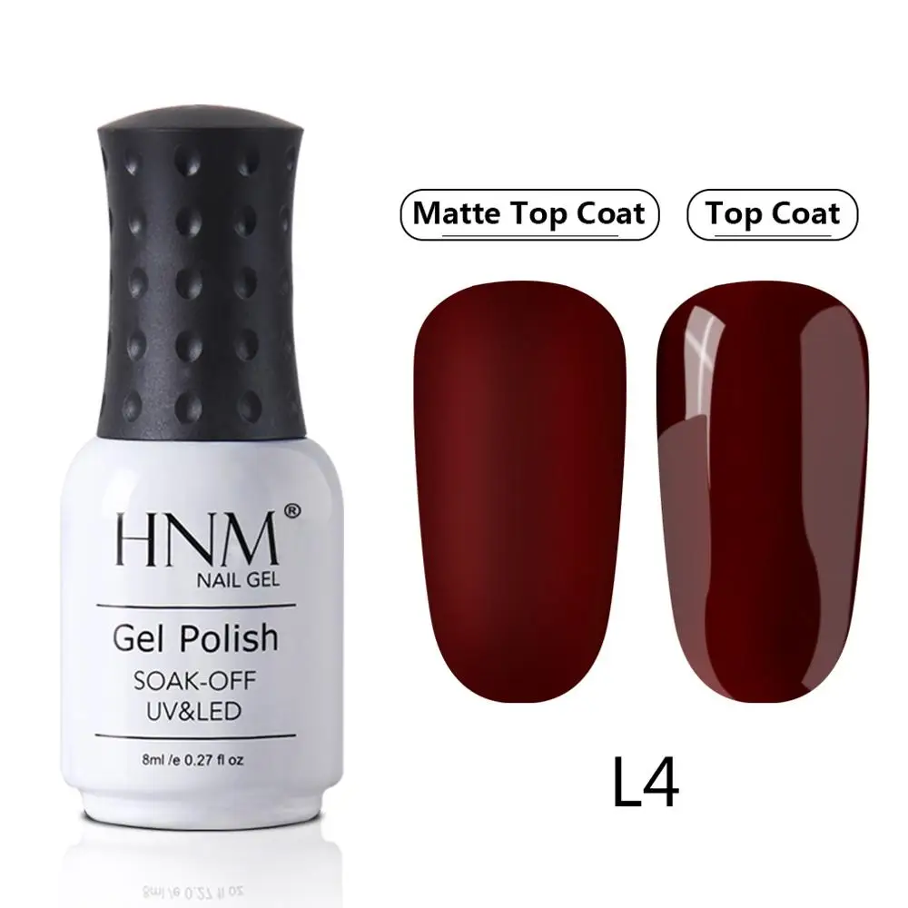 L4 HNM Green Yellow Matte Effect Gel Nail Polish Need Matt Top Coat Base Semi Permanent UV LED Lamp Hybrid Varnishes Lacquer Gellak - Color: L4