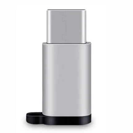 Silver Type C to Micro USB Charger Cable Converter USB C OTG Adapter for Macbook Pro Samsung Xiaomi Huawei Android Smart Phone Adapter - Color: Silver