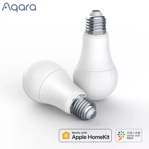 Умная Светодиодная лампа Aqara Zigbee 9 Вт E27 2700K-6500K, белый смарт-светодиодная лампочка с дистанционным управлением Свет для приложения Mi Home, Apple HomeKit