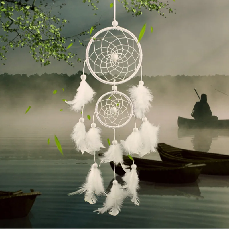 

Dream Catcher Room Decor Feather Weaving Catching Up The Dream Angle Dreamcatcher Wind Chimes Indian Style Religious Mascot