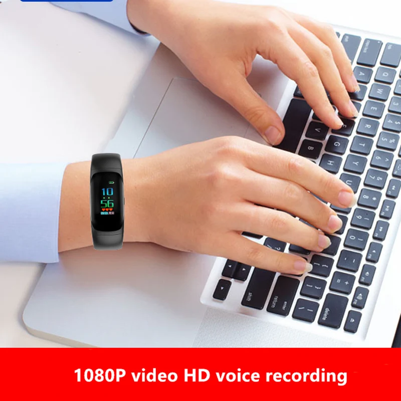 Удивительный видеорегистратор 1080P HD с цветным сенсорным экраном умные часы