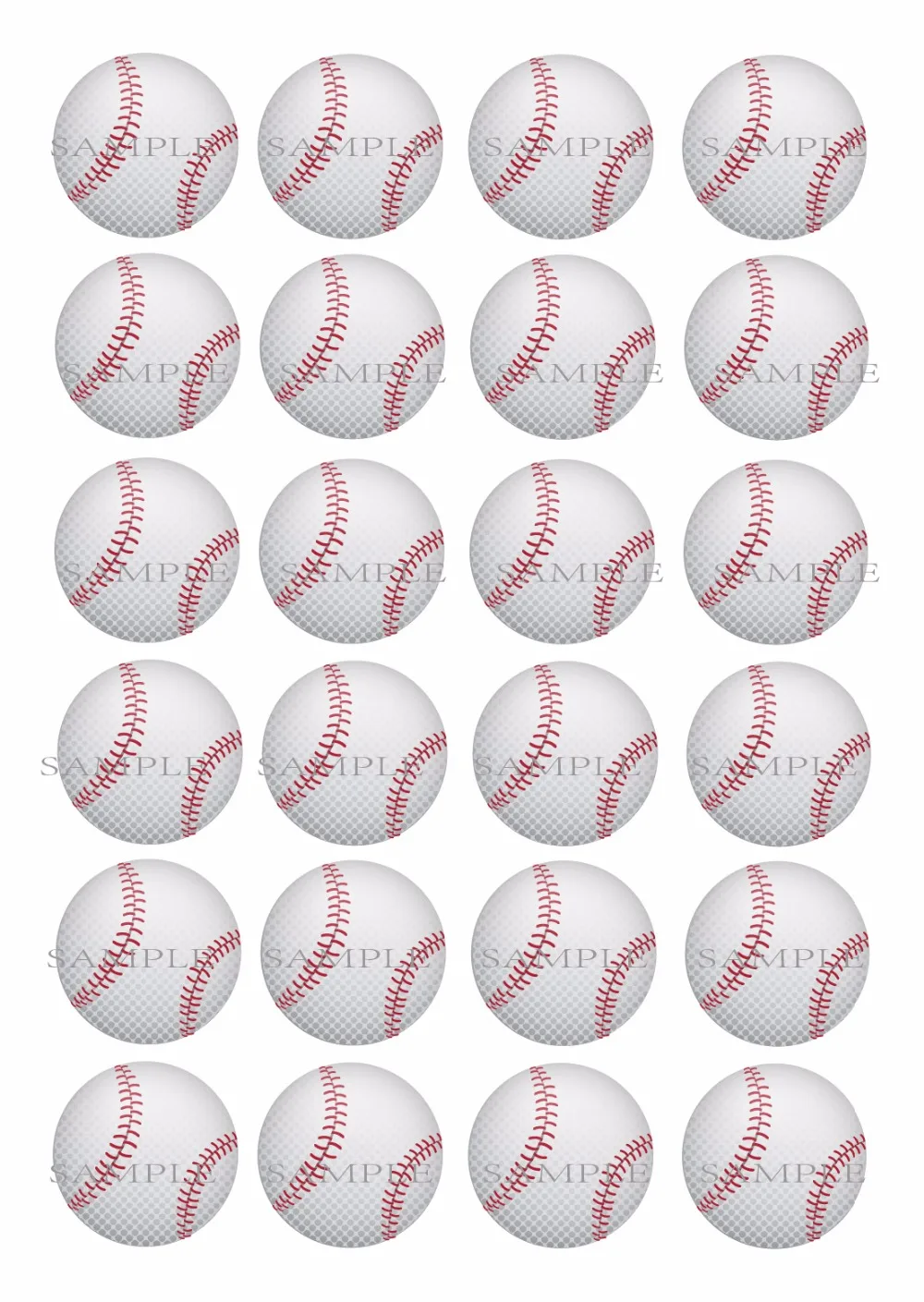 24 бейсбольные виды спорта съедобные торты топперы вафли рисовая бумага для торта