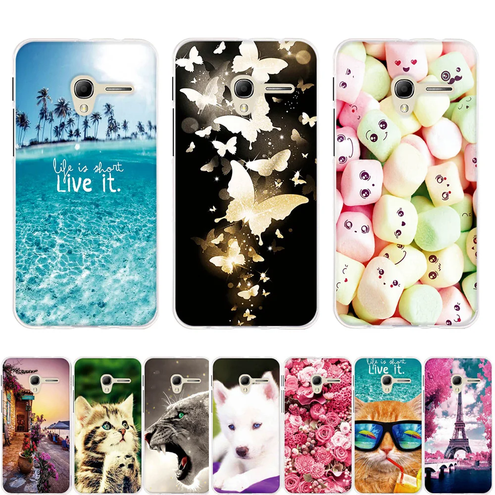 Для Alcatel One Touch Pop 3 5 0 Чехол Мягкий силиконовый чехол с животным узором для &quot5015 5015D