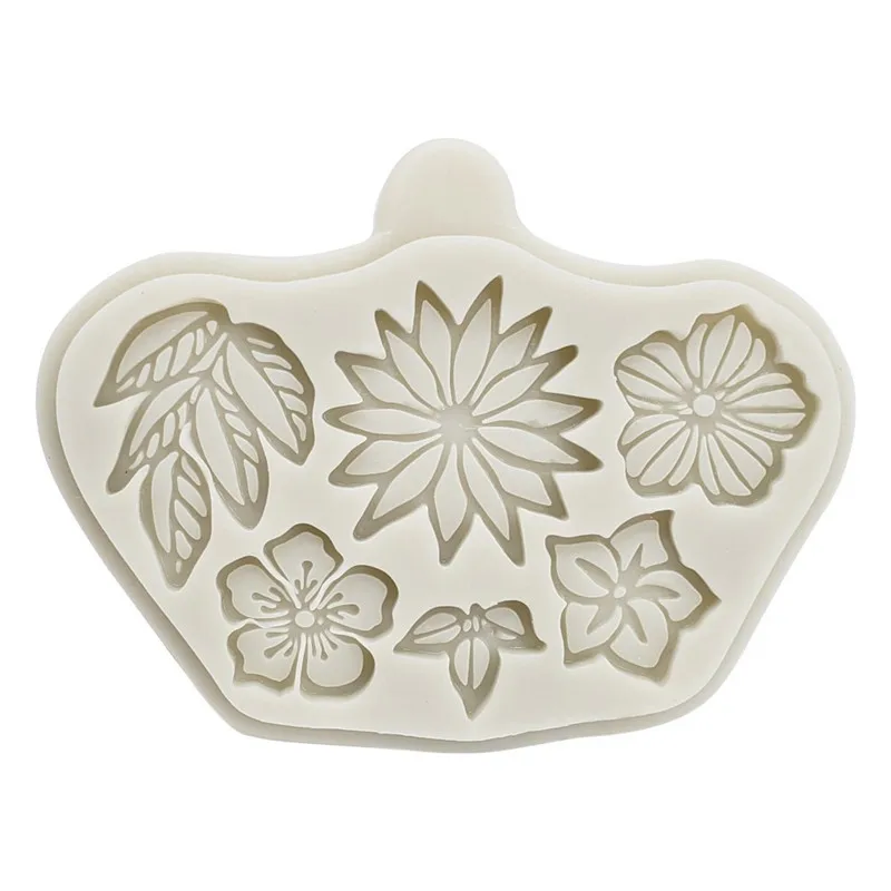 1 шт. силиконовая форма для помадки розовый цветок утренняя слава Маргаритка