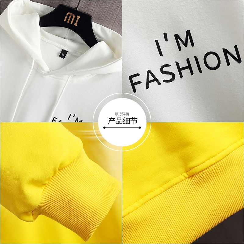 

KOLMAKOV Mens Gradient Hoodies+Pant Sportwear Set Men Hooded Sport Suit Casual Tracksuit Male Couples Sweat Suits Size M-3XL