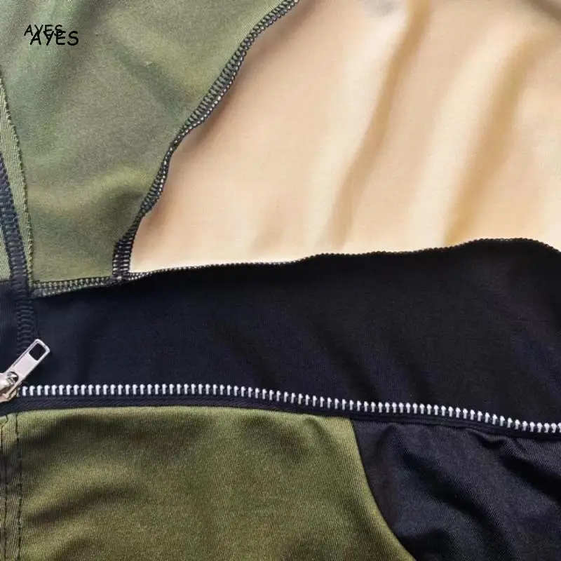 

Long Sleeve Women Set Female Patchwork Sportswear Workout Slim Tracksuits Lady Crop Top Leggings Workout Joggers Two Piece Sets