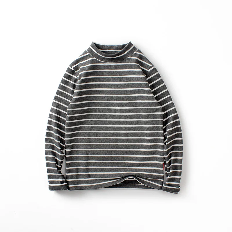 Футболка с длинным рукавом для мальчиков и девочек 2020 топы высоким воротом