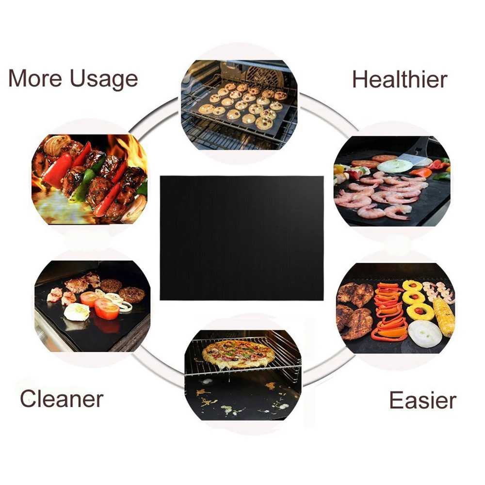 2 шт. антипригарный коврик для гриля и барбекю | Дом сад