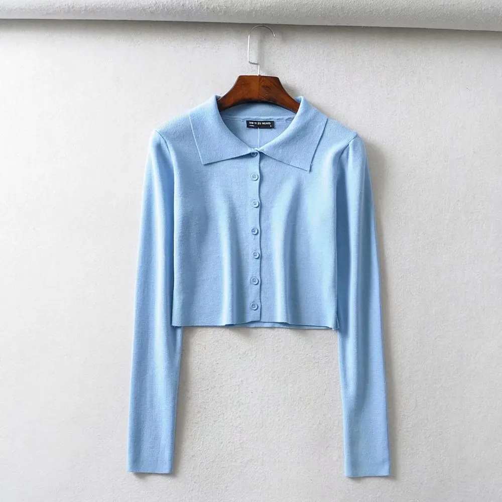 2019 Fall White Black Cropped Cardigans Women Button Up Korean Sweaters Cute Kwaii Crop Sweater Knitted Tops Streetwear |