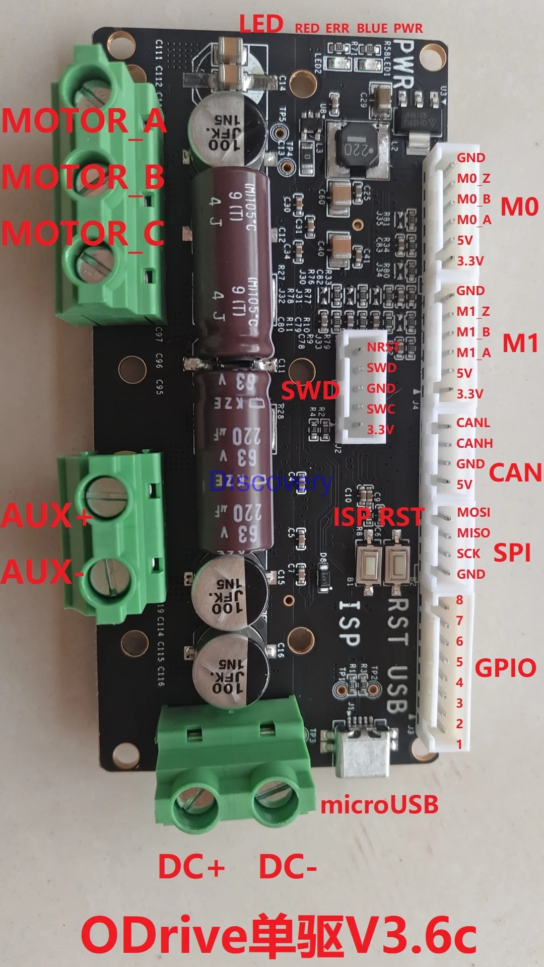 

Single Drive V3.6c] ODrive-FOC High-performance High-precision Brushless Motor Drive BLDC DRV8301