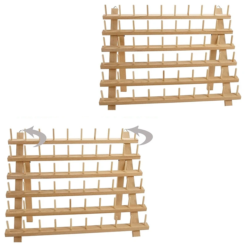 60 катушки деревянная резьба стеллаж для выставки товаров/держатель ниток