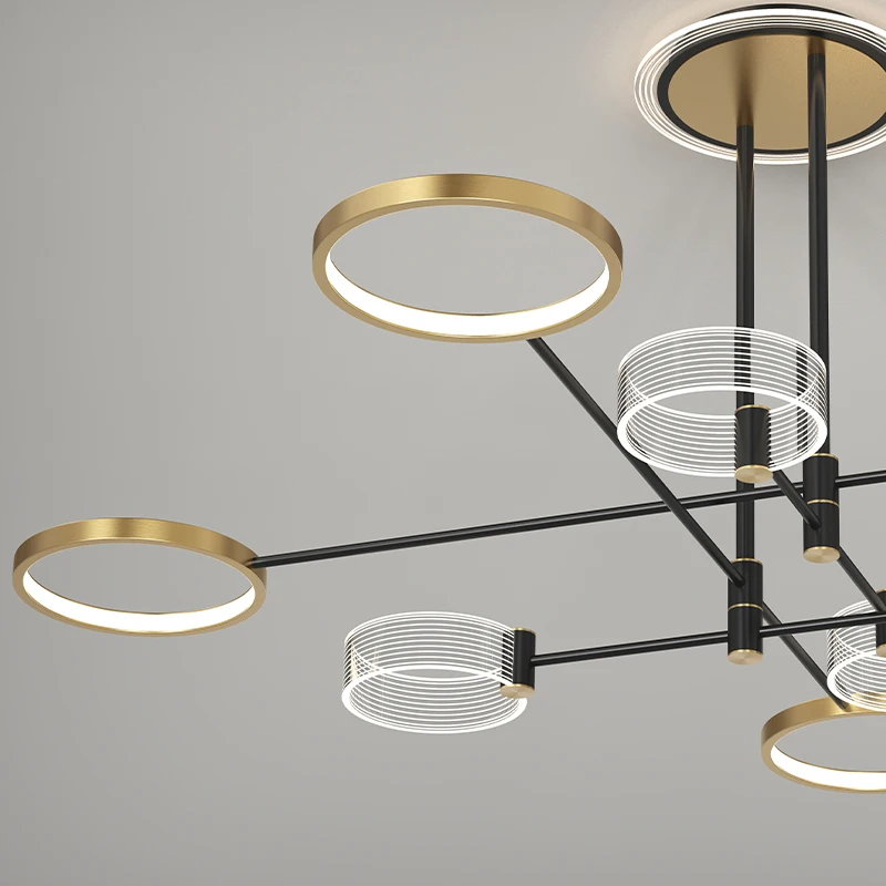 

Surface Mounted LED Ceiling Lights For Room LivingRoom Bedroom Lamp Lampara Gold Black Lower High Ceiling Indoor Lighting Lustre