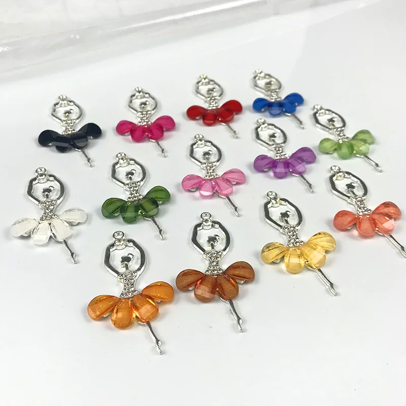 2017New 80 шт. балетное платье для танцев девочек Стразы Кулоны из нержавеющей