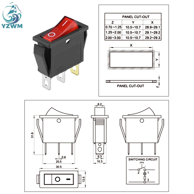 Электрическая плита YZWM электрическая переключатель для лодки аксессуары