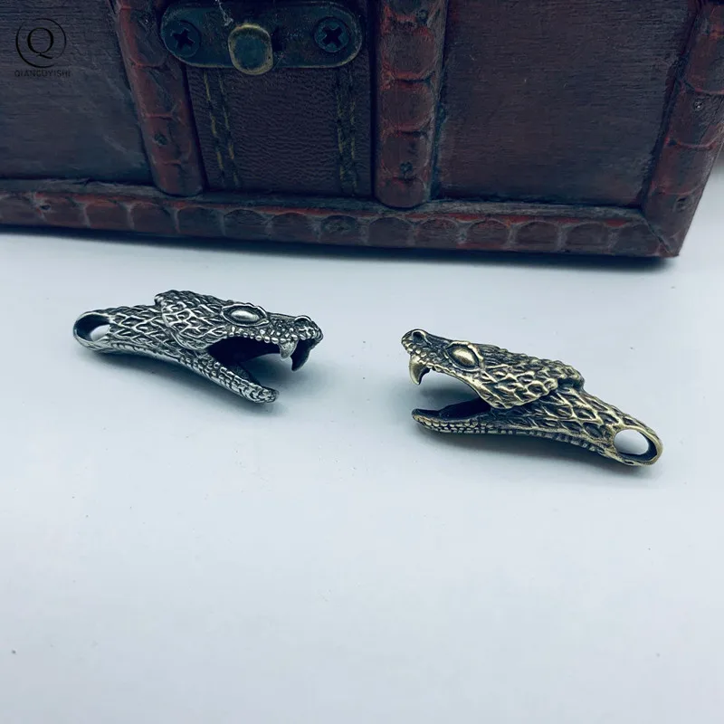 Мужской дизайн ретро боа змея Монстр Латунное Ожерелье Подвеска ювелирные