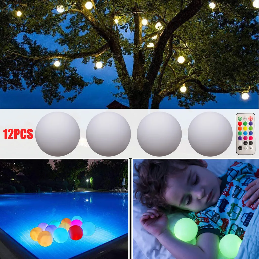 

Glowing Ball Funny Inflatable Luminous Ball PVC Remote Control LED Ball Decorative Beach Ball for Outdoor Swimming Pool Outside