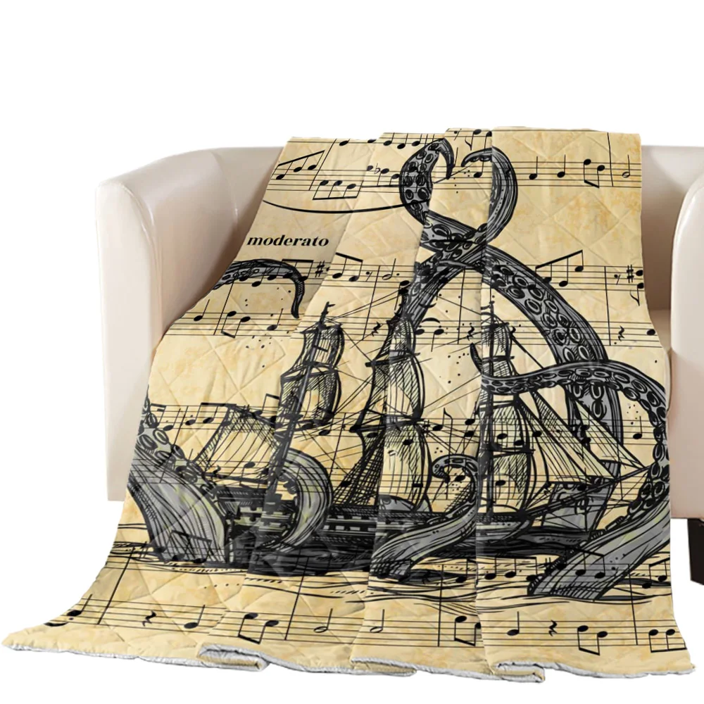 2020 новый музыкальный Осьминог пиратский корабль покрывало летнее одеяло