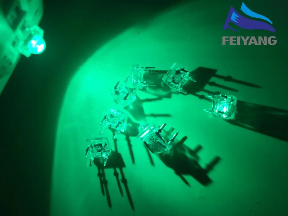 500 шт. светодиодный 5 мм Пиранья зеленый огнеупор высшего качества s 4 pin Круглый