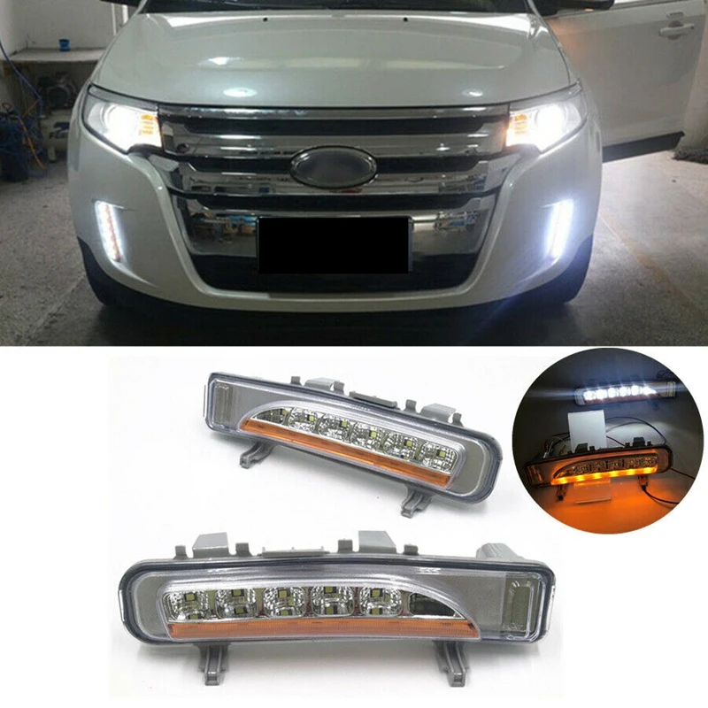 

Car LED Front Bumper Fog Light Turn Signal Light for Ford Edge 2011-2014 SUV
