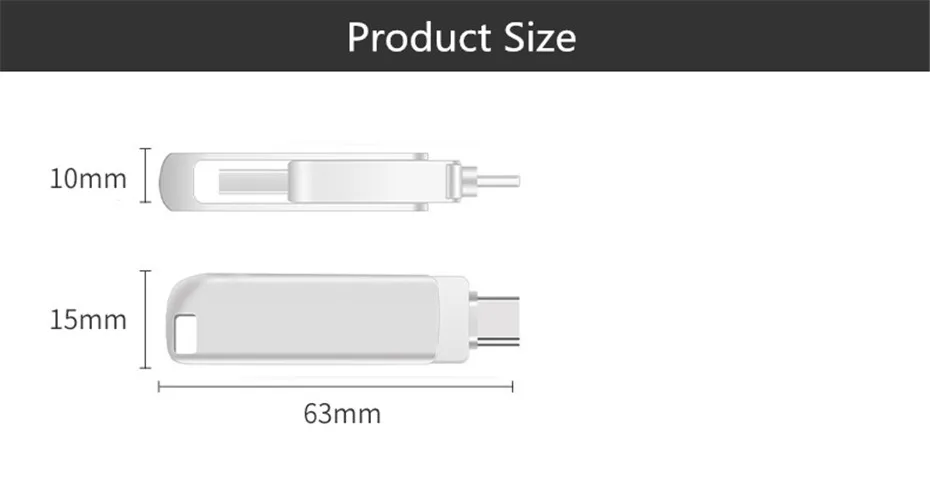 OTG USB флэш-накопитель 32 Гб 64 Гб 128 Гб двойной USB 3,0 флэш-карта в виде ключа 64 Гб металлический флэш-диск Флешка 128 ГБ для телефона type C PC