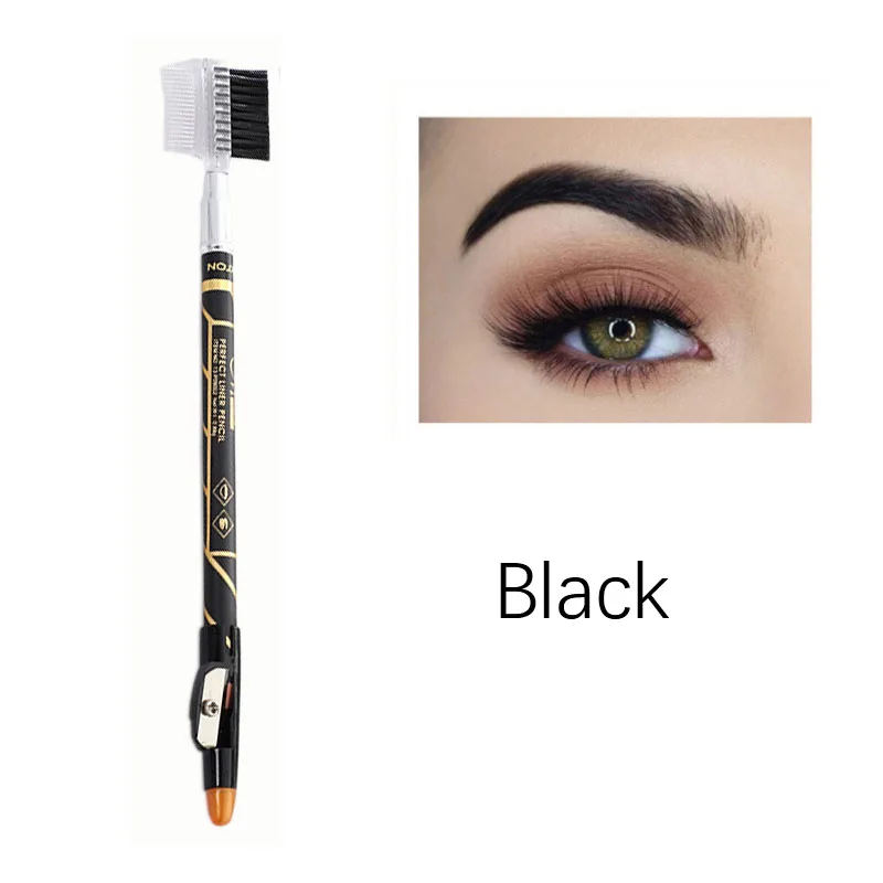 

2 In 1 Eyebrow Pencil Easy To Color Eyebrow Makeup With Pencil Sharpener Eyebrow Comb Eyebrow Brush Long-lasting Cosmetics TSLM1