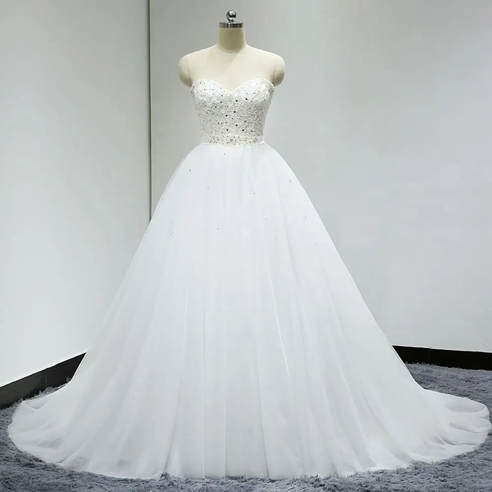 Элегантное платье невесты с отделкой бисером сексуальное роскошное свадебное