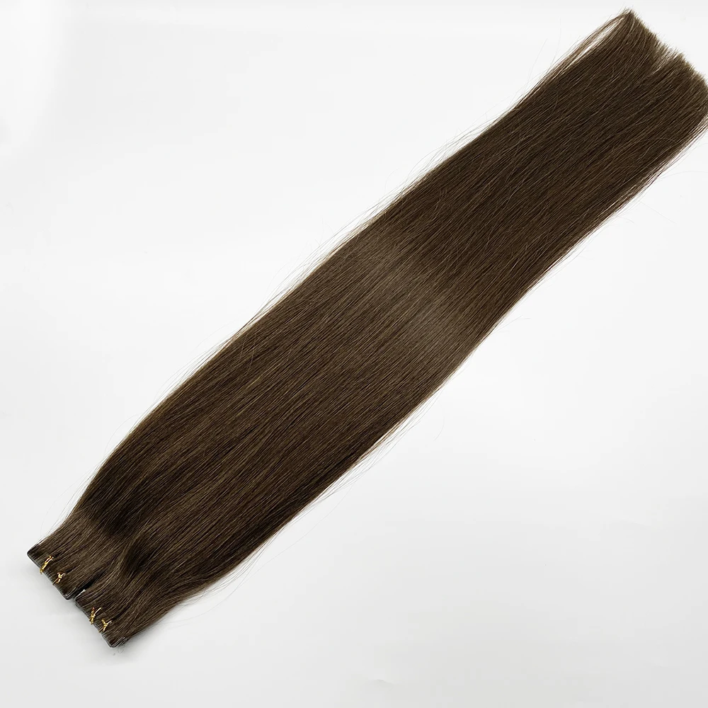 Best Quality Injection Tape Hair Extensions Brown Color Invisible Tape in Human Hair