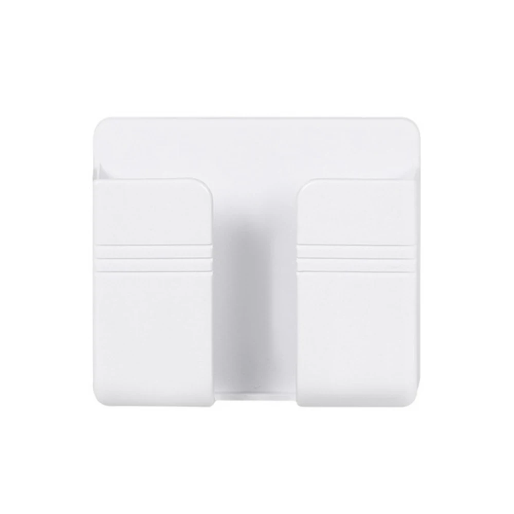 

Wall Mount Hook Mobile Phone Holder Universal Cellphone Hanging Stand Bracket Hooks Charging Rack Remote Control Storage Box