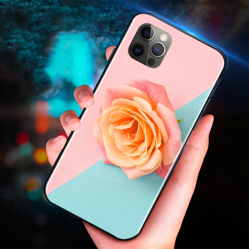 

Lovely Flowers Phone Case For iPhone 12 Mini SE 2020 X XR 11 12 Pro MAX Cases Back Cover Soft TPU For iPhone 12 Mini X XR 11 12