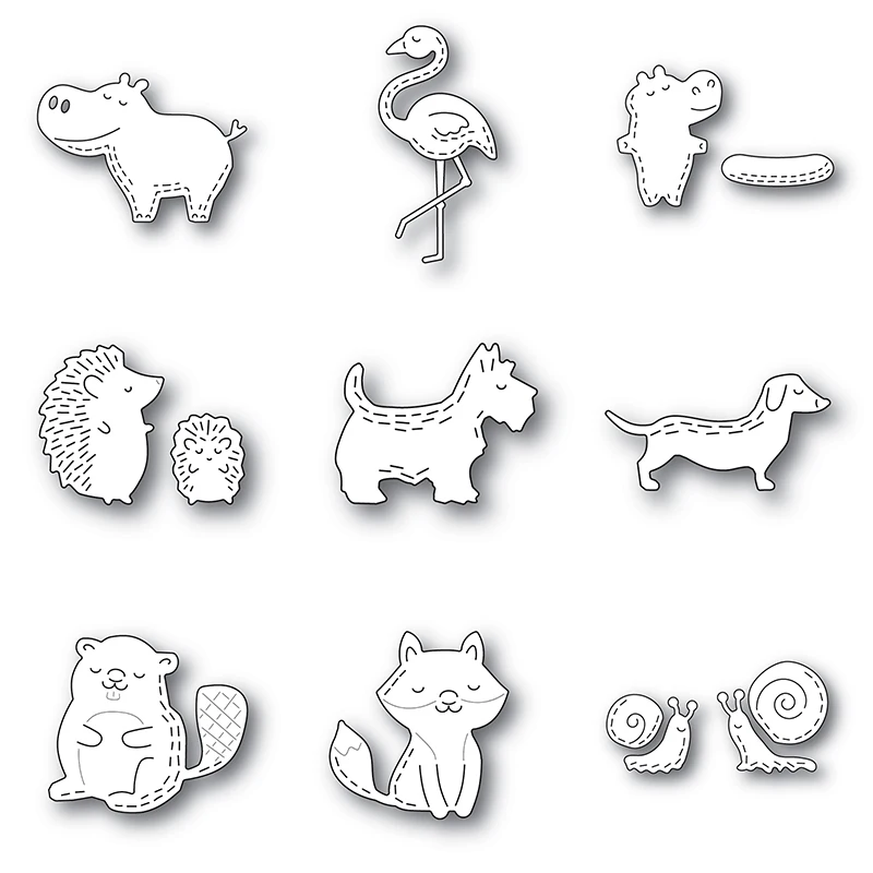 

Новинка 2020, металлические пресс-формы в виде Милого Животного, собаки, лисы, свиньи для творчества, Изготовления Бумажных слов, поздравительных открыток, скрапбукинга