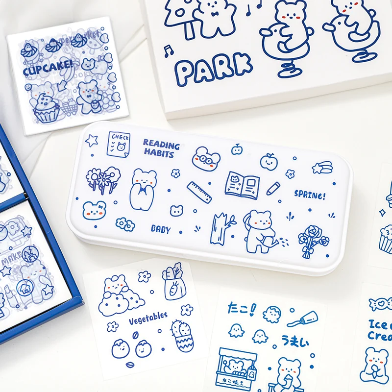 OENY 100 шт. Kawaii Bear Series журнал декоративные ПВХ наклейки s Скрапбукинг Стик этикетка