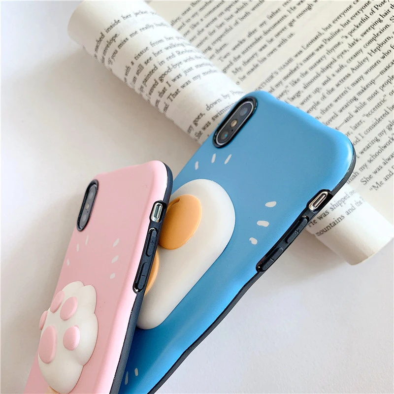 3D Милые Кошачьи Когти Чехол для телефона для iphone SE 2020 11Pro MAX XS XR X 6 6s 7 8Plus Картонный Мягкий Силиконовый Ковер с Рисунком Мороженого.