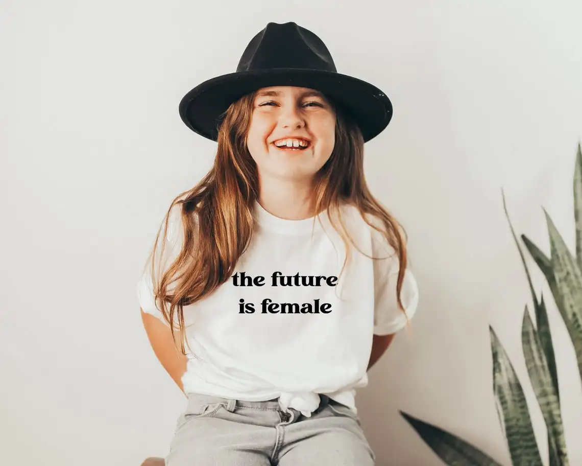 Camiseta de Hermana Grande, Camiseta de algod&oacute;n de verano, camiseta de apoyo para ni&ntilde;as, Mini camiseta feminista postiva, Camiseta de algod&oacute;n para ni&ntilde;as-1