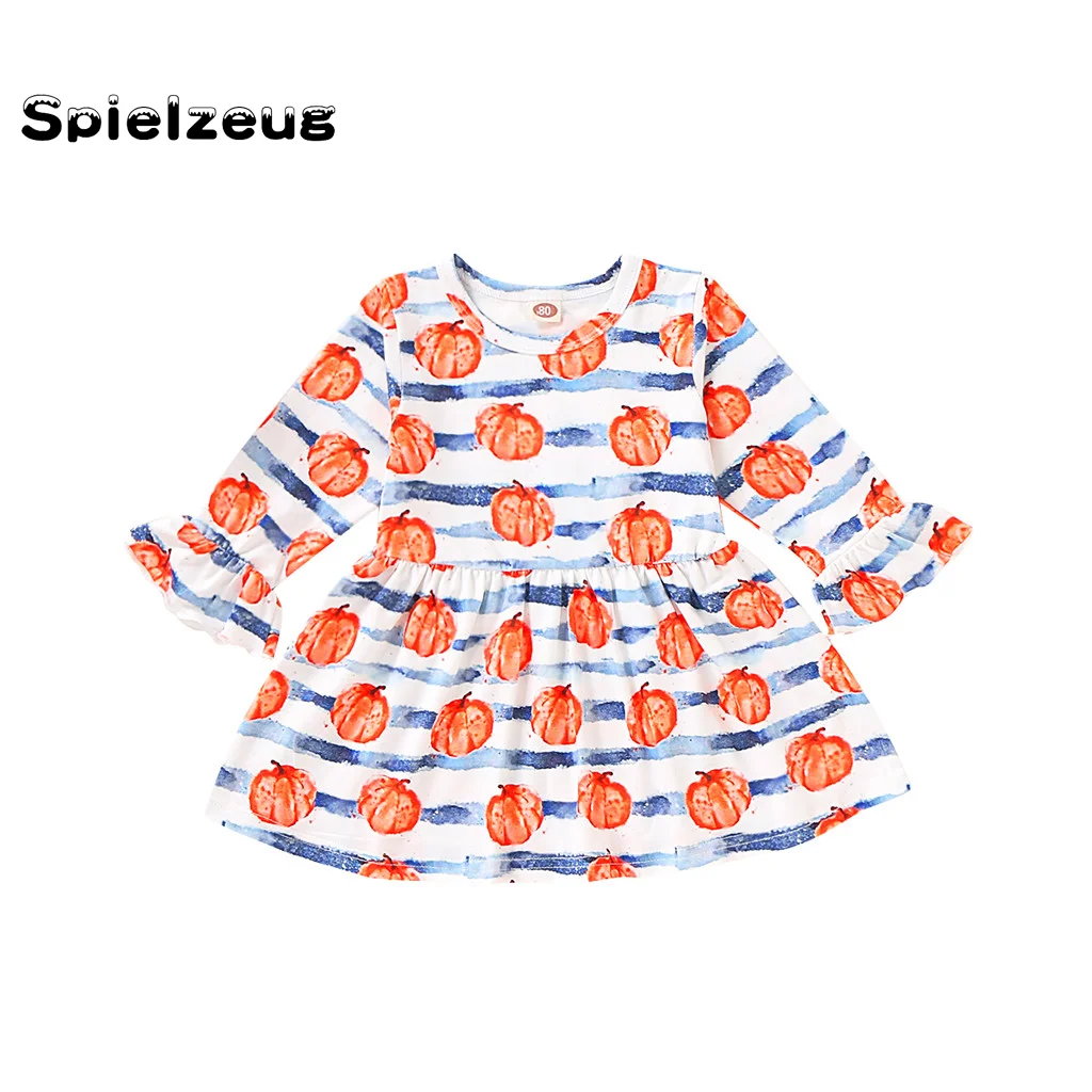 Одежда для новорожденных маленьких девочек Полосатое платье принцессы на