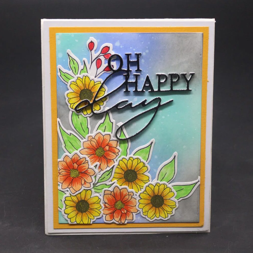 Надпись OH HAPPY Frame металлические Вырубные штампы украшение слов трокелла трафарет