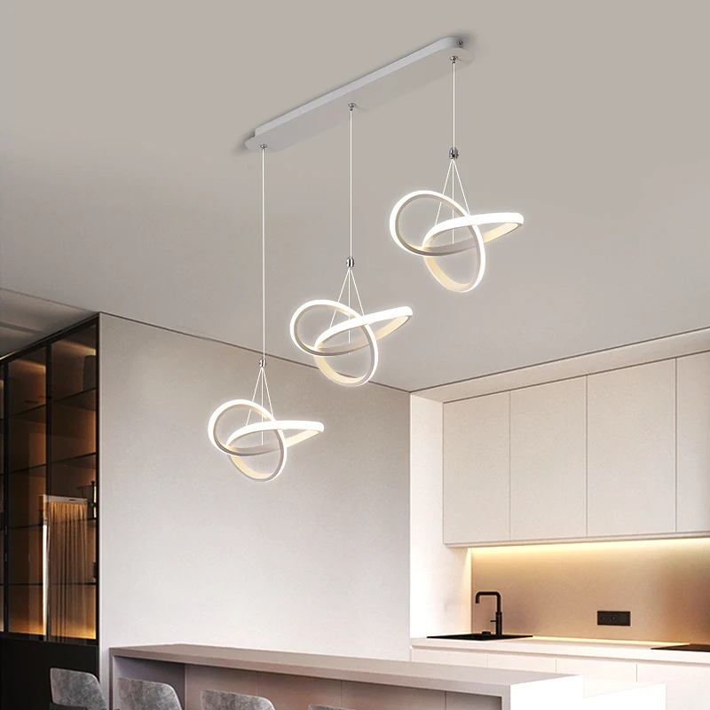 Nordic Modern led Chandelier for dinning room bedside Bar home deco fixtures 90-260V Black/White Color Free Shipping | Лампы и