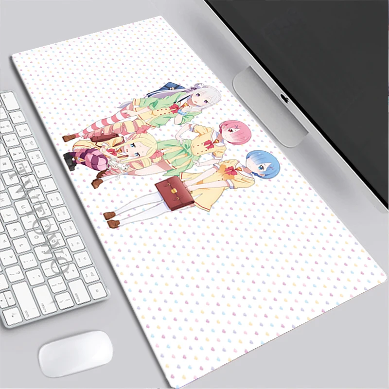 

Mouse Pad Gamer Large Computer Custom HD keyboard pad MousePads Desk Mats Re Zero Gamer Soft Laptop Anti-slip Table Mat Mice Pad