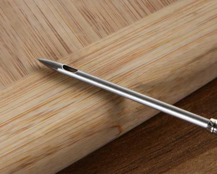 Шприц для мяса барбекю инжектор маринада с 3 иглами из нержавеющей стали шприц