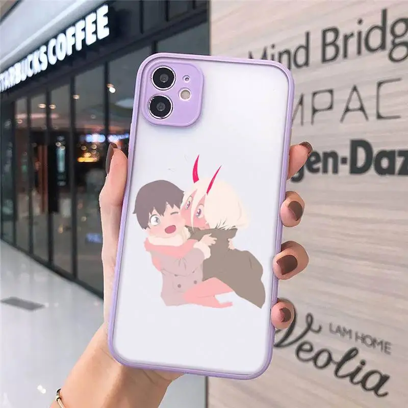 

Sexy anime girl Two zero lovely Pink Phone Cases Matte Transparent for iPhone 7 8 11 12 s mini pro X XS XR MAX Plus cover funda