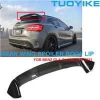 Car Real Dry Carbon Fiber Rear Wing Spoiler Trunk Boot Roof Lip Trim Body Kit For Mercedes-Benz GLA-Class GLA200/220/260 2015-21