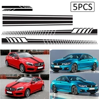 5pcs car stickers diy side stripes skirts graphics vinyl sticker decals racing sport auto body decoration exterior accessories