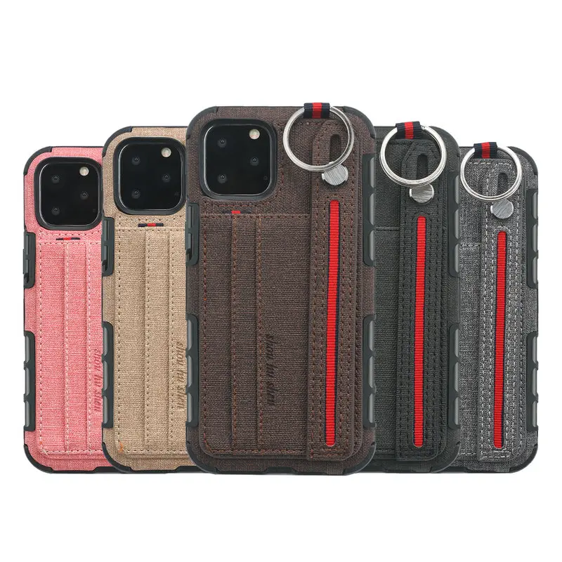 Для Coque iPhone 11 чехол для iPhone 11 Pro Max Роскошный чехол металлическое кольцо карточка из ткани слот Etui для iPhone11 Pro Чехол 11Pro Funda