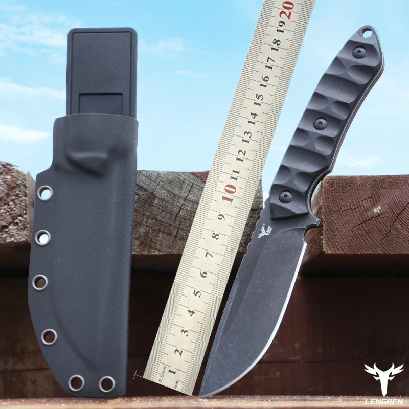 Тактический нож LENGREN D2steel охотничий с фиксированным лезвием G10|Ножи| |