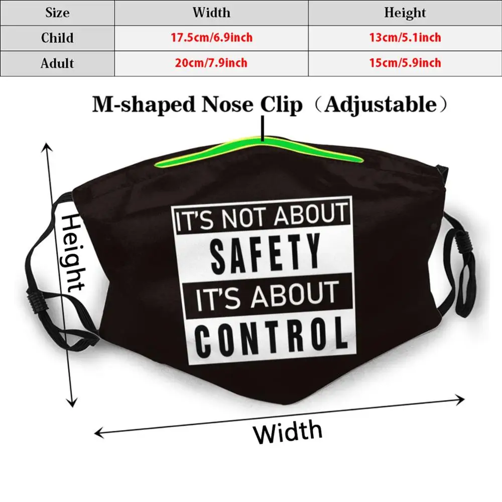 Многоразовая маска для лица Pm2.5 с забавным принтом это не безопасность |