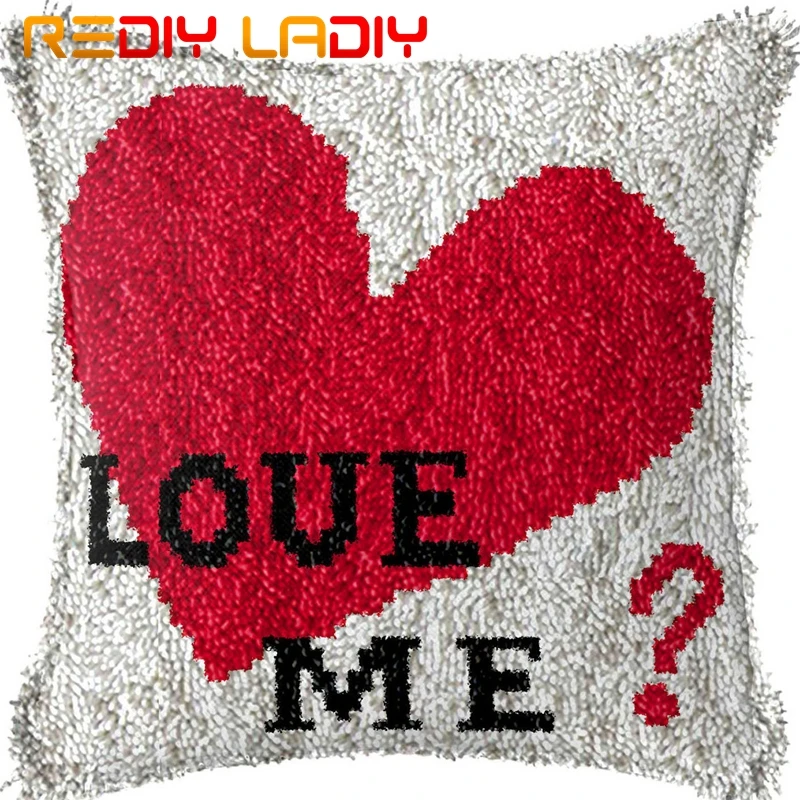 Крюк с защелкой подушки Love Me предварительно напечатаным холстом Чехлы акриловой