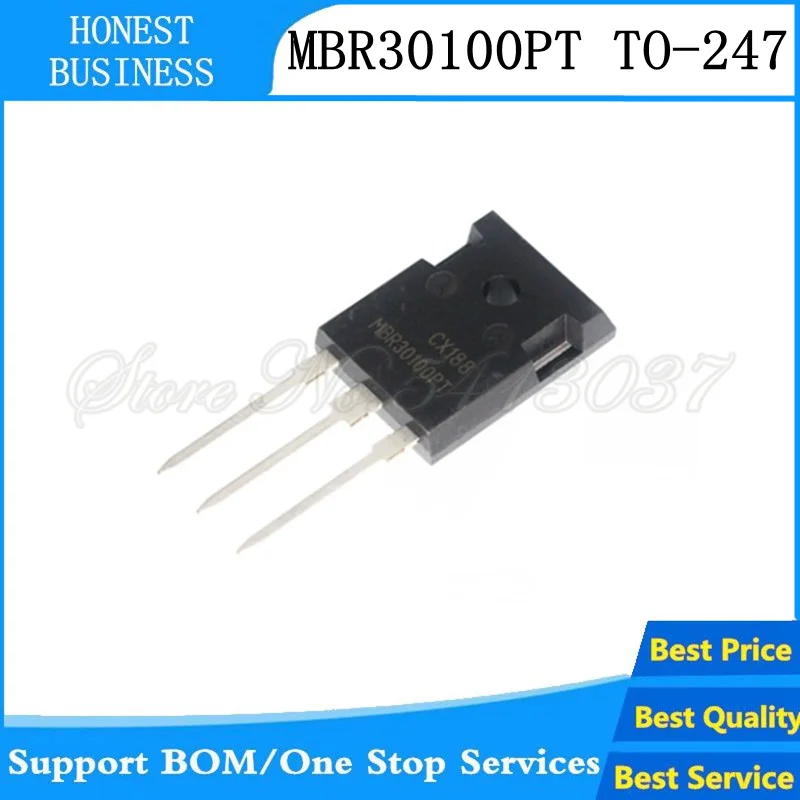 10 шт. 50 шт./лот MBR30100PT MBR30100 TO 247 Schottky ВЫПРЯМИТЕЛЬ IC в наличии|Аксессуары для