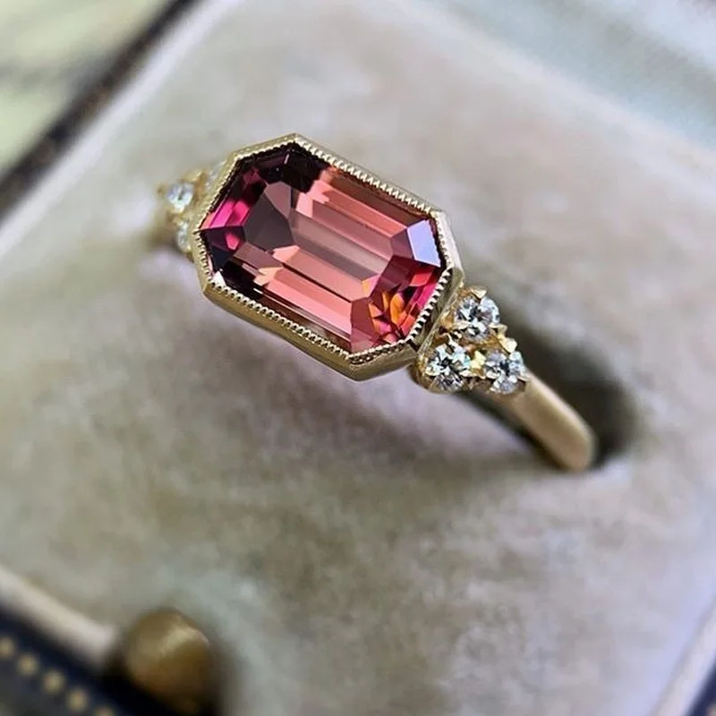 

Luxury fashion 925 silver inlaid Ruby lady Engagement Wedding Ring daily casual party banquet jewelry gift size 5-11