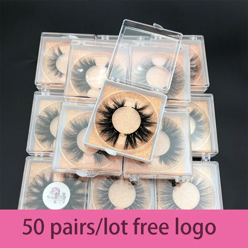 Wholesale order 50pairs/lot free logo MIKIWI Custom box 24 Styles soft dramatic Eye lashes 5D real mink handmade thick eyelashes